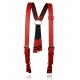 Boston Leather Fireman's Suspender (Loop Attachment), Red 